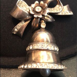 Silver vintage bell pin